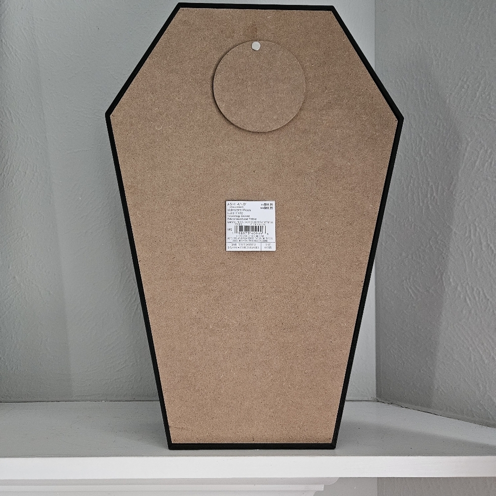 NWT Michaels Ashland X Iridescent Moon Coffin Shelf With Clock - Picture 5 of 7